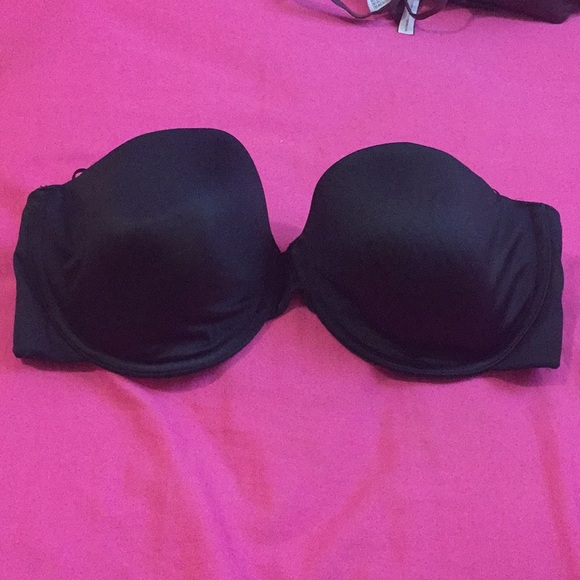 Maiden Form Comfort Devotion Strapless Black Bra - Picture 1 of 3